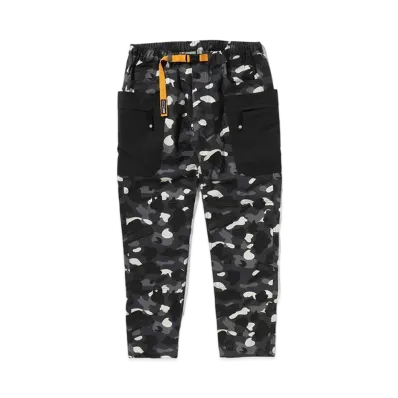 A BATHING APE x GRIP SWANY Camo Fireproof Camp Pants "Black"