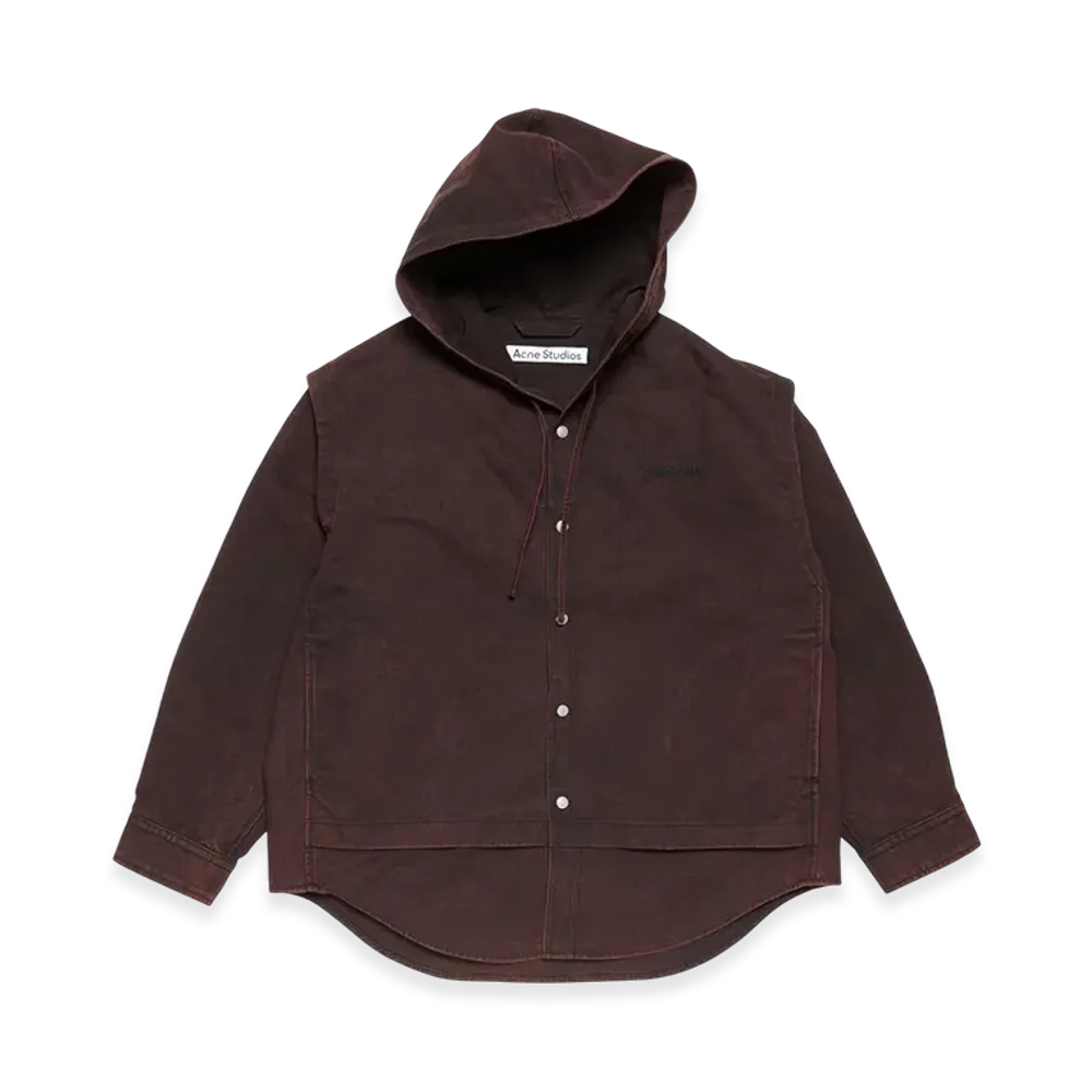 Acne Studios Layered Hooded Jacket "Burgundy"