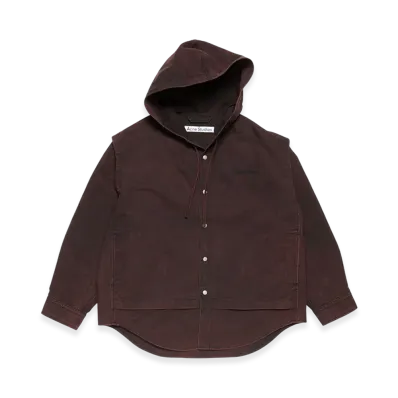 Acne Studios Layered Hooded Jacket "Burgundy"