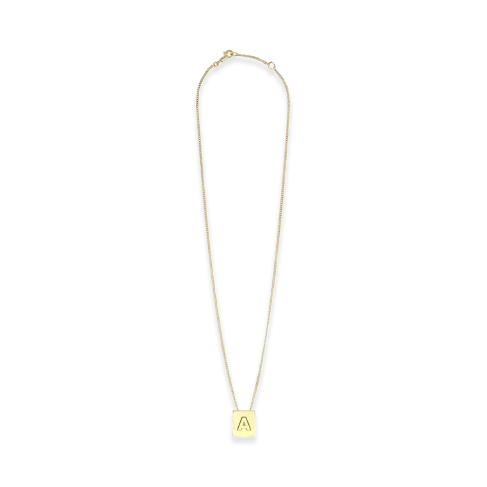 CELINE Alphabet A Necklace In Brass With Gold Finish "Gold"