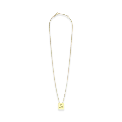 CELINE Alphabet A Necklace In Brass With Gold Finish "Gold"