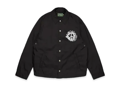 DENIM TEARS Peace Wreath Coaches Jacket "Black"