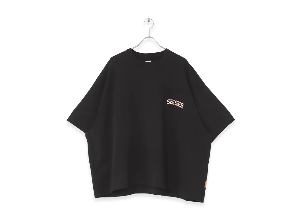 SEE SEE Super Big Arch Pocket Tee "Black"