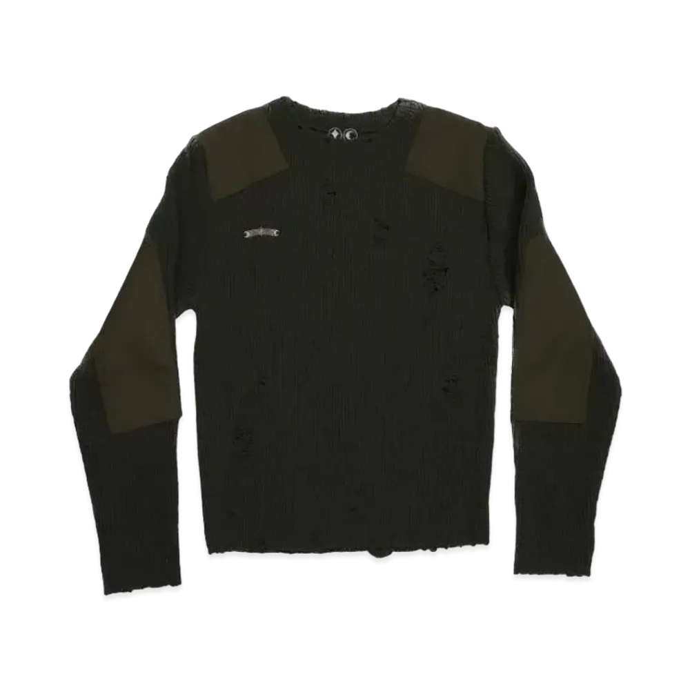 THUG CLUB Berlin Destroyed Patch Knits "Khaki"