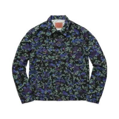 Supreme x Levi's Custom Fit Roses Trucker Jacket "Black"