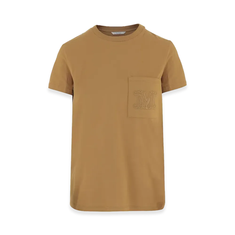 Max Mara Women's Pure Cotton Jersey T-Shirt "Camel"