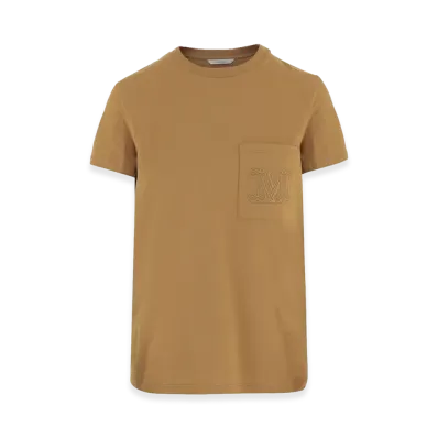Max Mara Women's Pure Cotton Jersey T-Shirt "Camel"