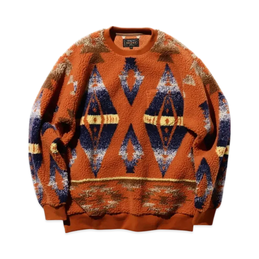 BEAMS Crew Boa Jacquard "Orange"