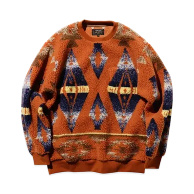 BEAMS Crew Boa Jacquard "Orange"