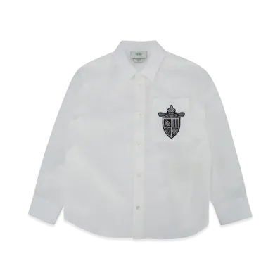 FENDI Kids Popeline Shirt "White"