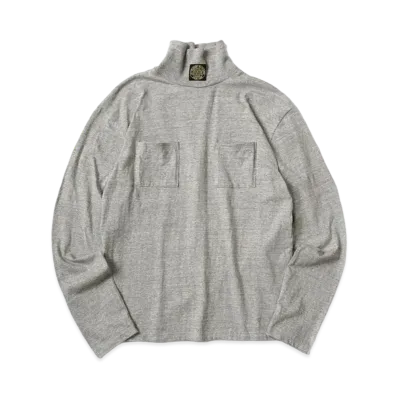 KAPITAL Top India High Neck Pocket Long Tee "Grey"