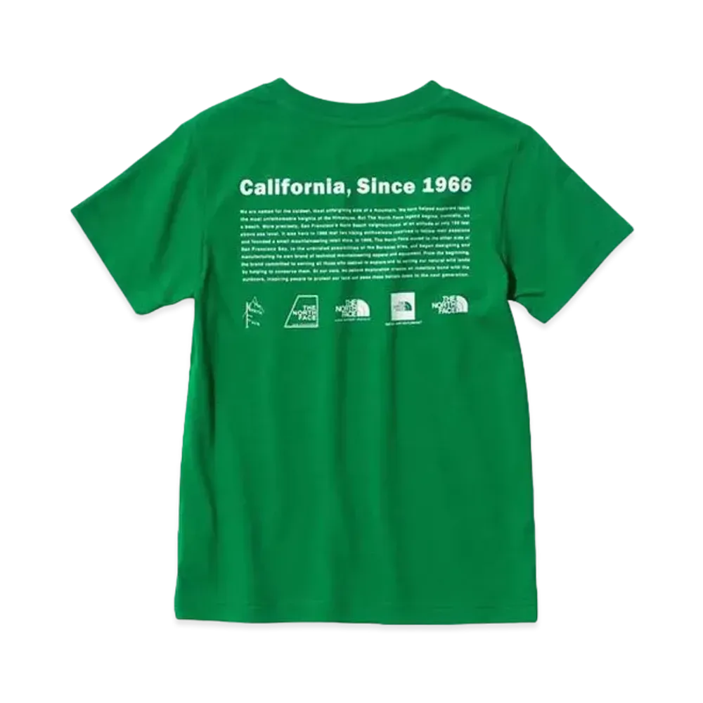 The North Face Short Sleeve Historical Logo Tee Kids "Primary Green"