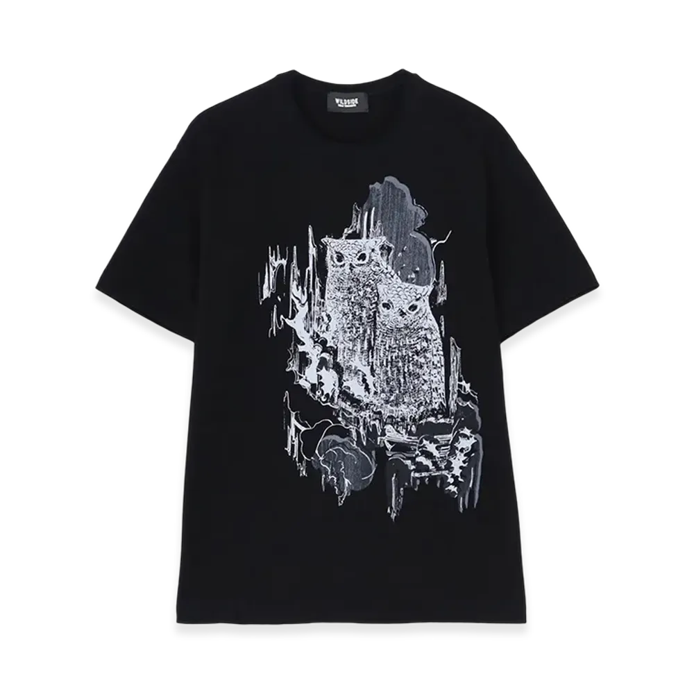 WILDSIDE YOHJI YAMAMOTO Owl T-Shirt "Black"