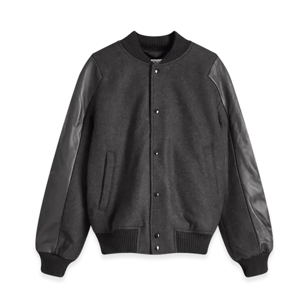 Acne Studios Orsity Wool Varsity Jacket "Dark Grey Melange"
