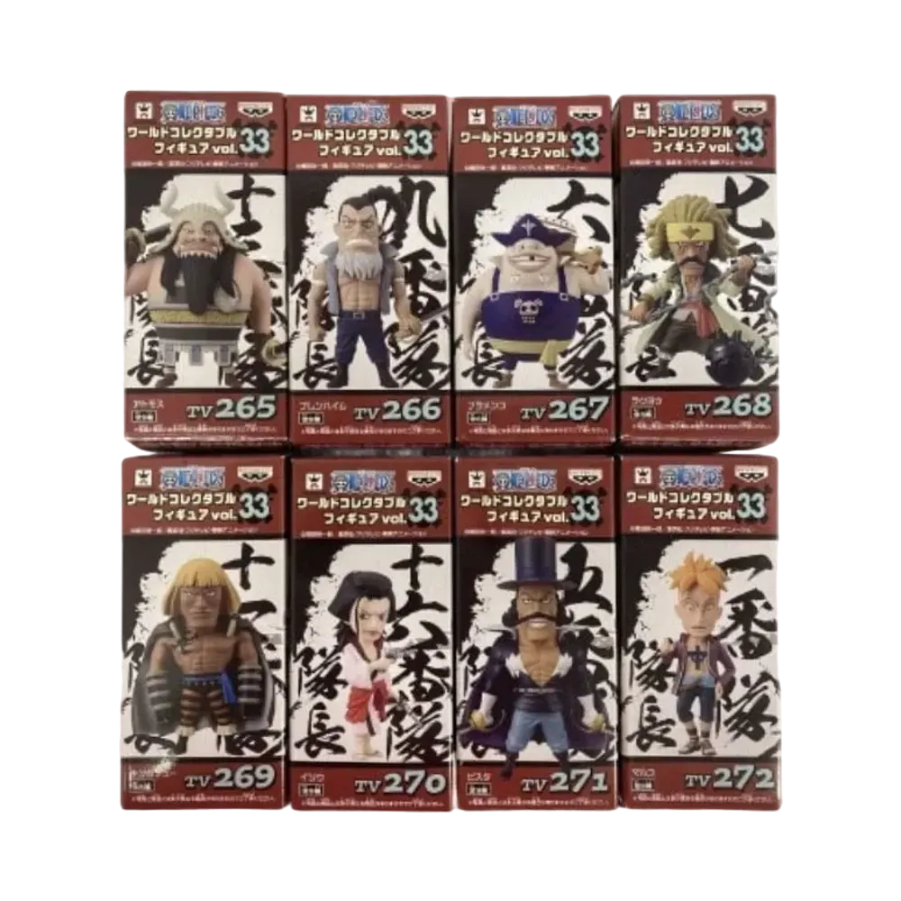 Banpresto One Piece World Collectable Figure Vol.33 Complete 8 Piece Set