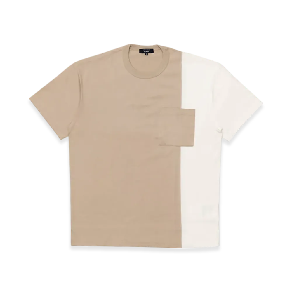 COMME des GARCONS HOMME Cotton Jersey T-shirt "Beige/White"