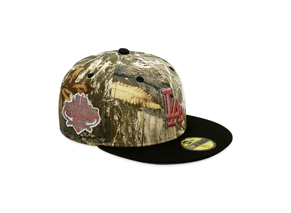NEW ERA x THE CAP 59Fifty Black Real Tree Los Angeles Dodgers "Tree Camo/Black"
