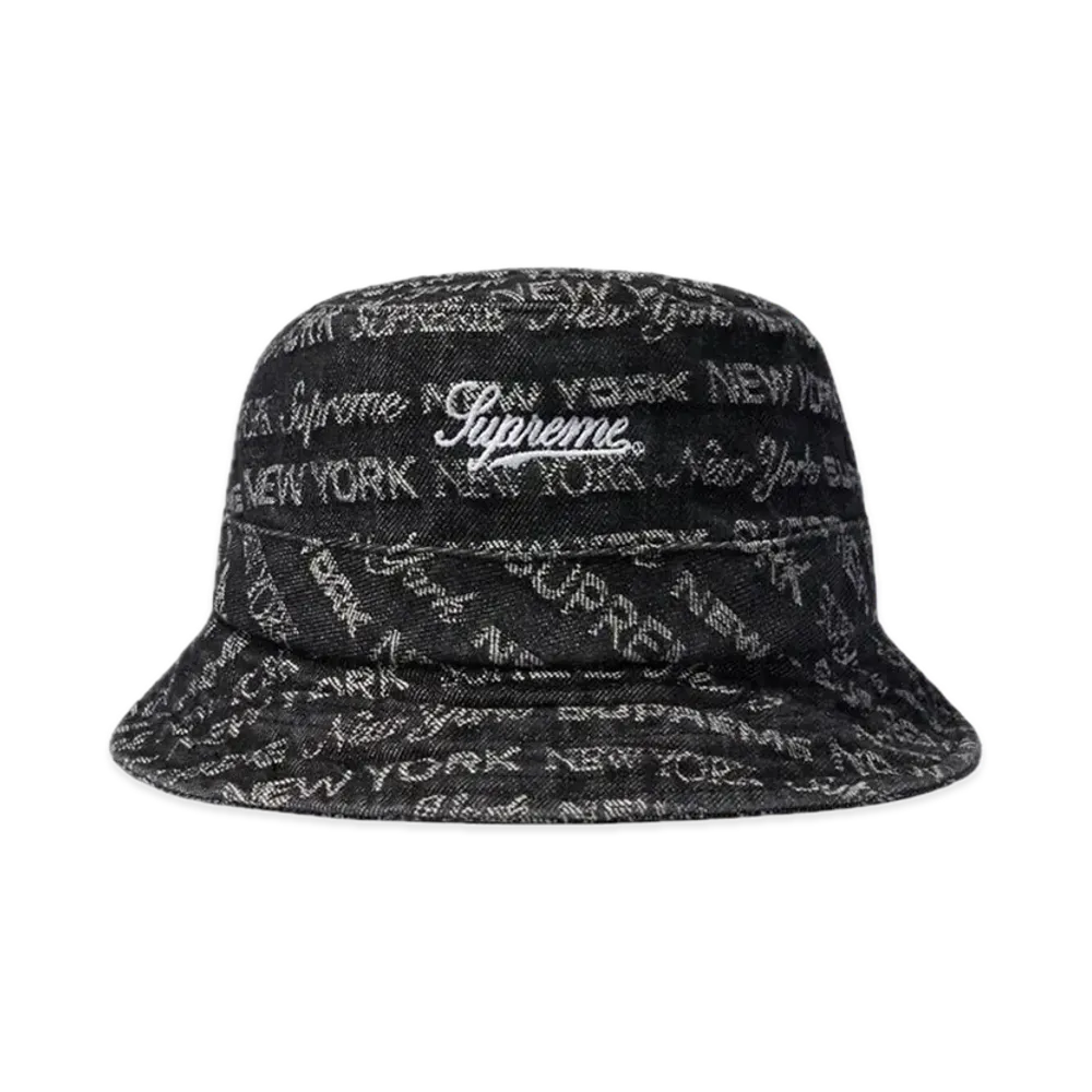 Supreme Multi Type Jacquard Denim Crusher "Black"
