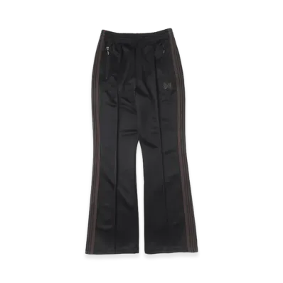 NEEDLES Boot-Cut Track Pants Poly Smooth "Black"