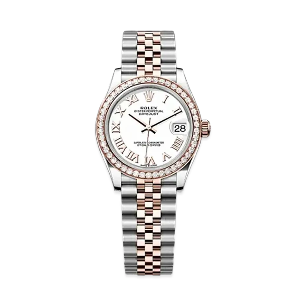 ROLEX Datejust 31mm Oystersteel & Everose Gold Diamond 278381RBR "White"