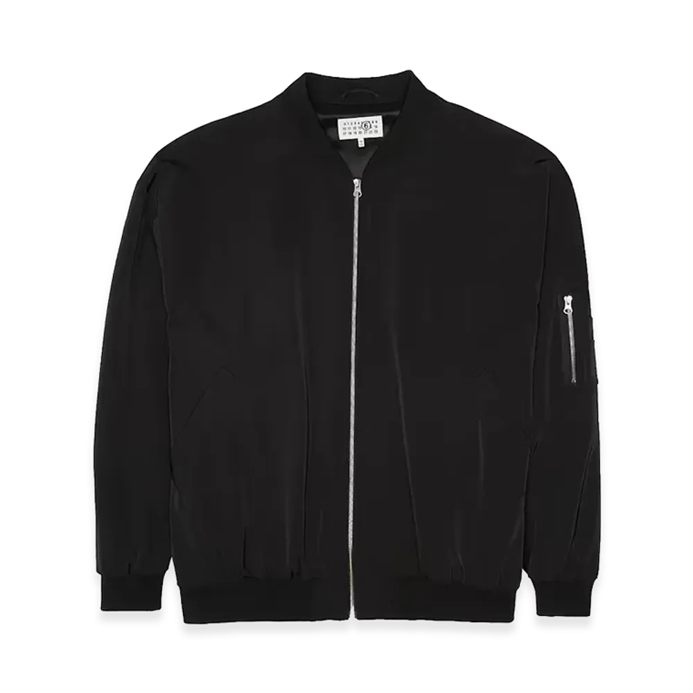 MM6 Maison Margiela Oversized Zip-Up Bomber Jacket "Black"