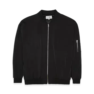 MM6 Maison Margiela Oversized Zip-Up Bomber Jacket "Black"