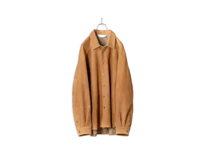 ANCELLM Geep Leather Over Shirt "Camel"