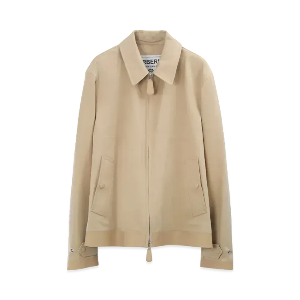 Burberry Men's Bonded Gabardine Harrington Jacket "Modern Honey"