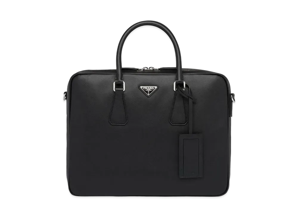 PRADA Saffiano Leather Tote Bag "Black"