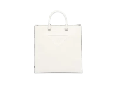 PRADA Saffiano Leather Tote Bag "White"