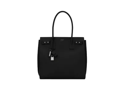 SAINT LAURENT Sac De Jour North/South Tote In Grained Leather "Black"