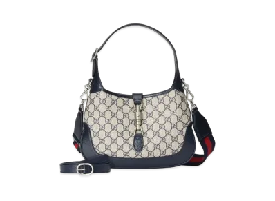 GUCCI Jackie 1961 GG Small Shoulder Bag "Beige/Blue"