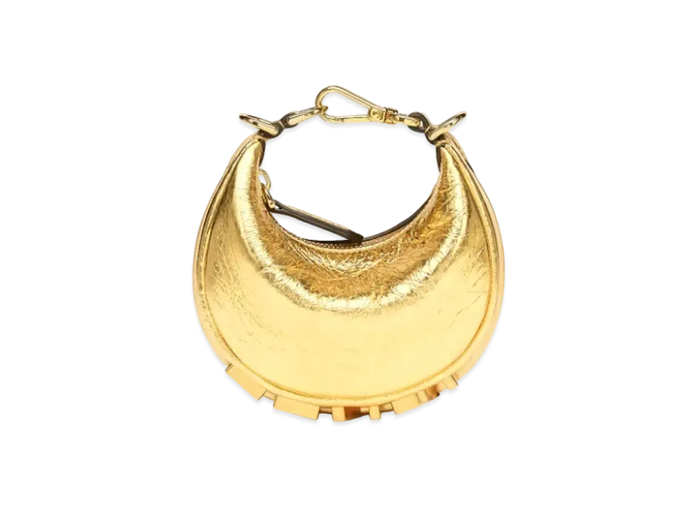 FENDI Nano Fendigraphy Leather Charm "Gold"