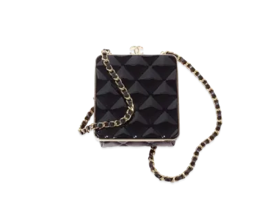 CHANEL Chain Clutch Lambskin & Plexi "Black"
