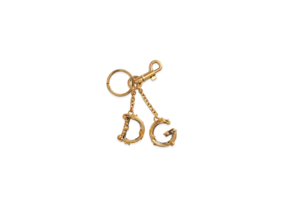 Dolce&Gabbana Key Holder Metal DG Barocco "Orange"