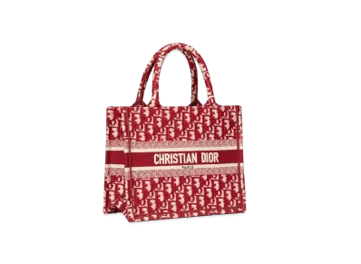 Dior Book Tote Small Bags Oblique Jacquard "Burgundy"