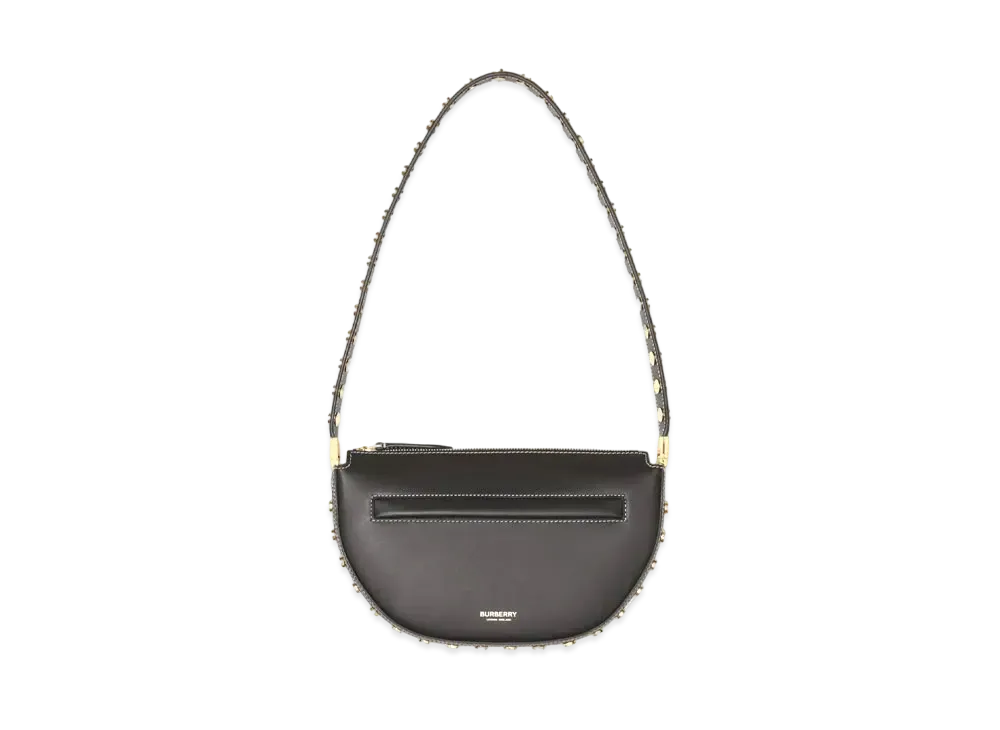 BURBERRY Mini Leather Zip Olympia Bag "Black"