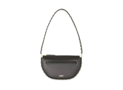 BURBERRY Mini Leather Zip Olympia Bag "Black"