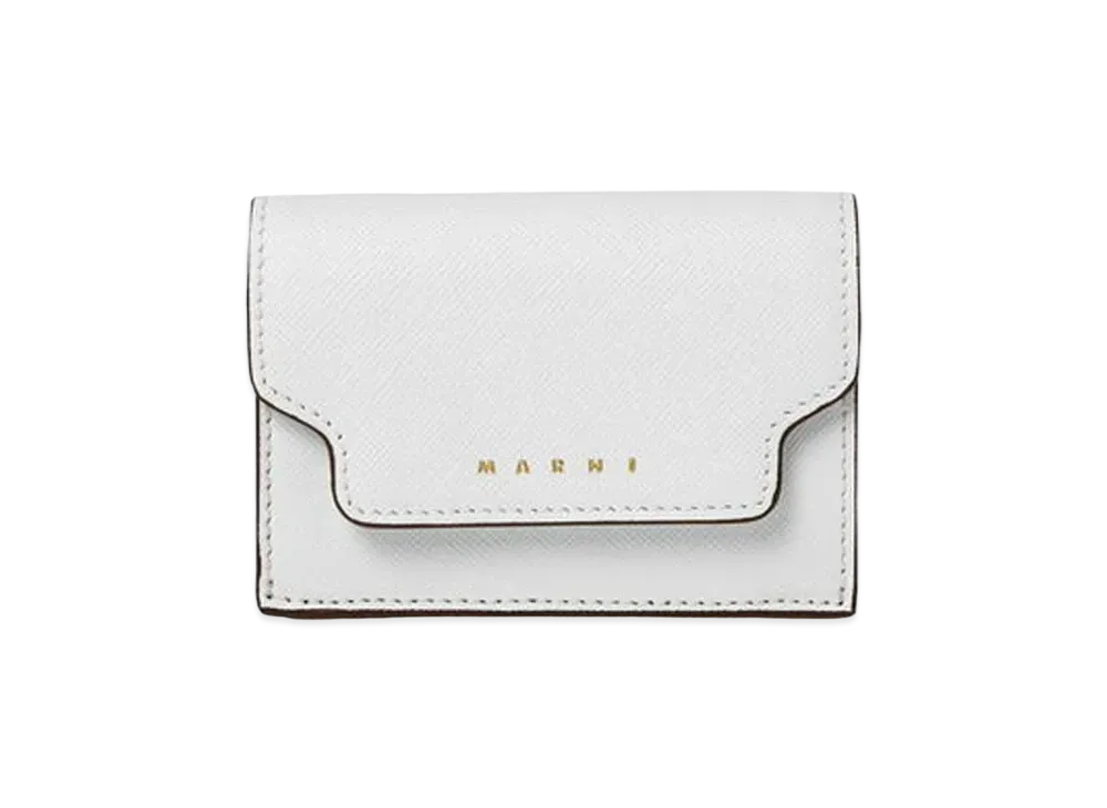 Marni Tri Fold Wallet in Coloured Saffiano Leather "Mono"