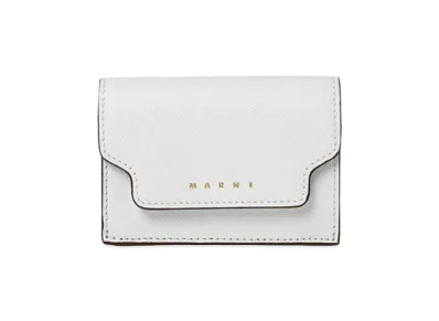 Marni Tri Fold Wallet in Coloured Saffiano Leather "Mono"