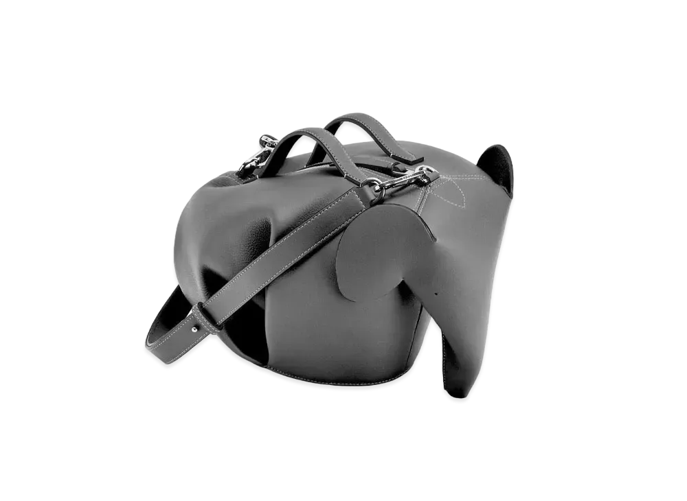 LOEWE Large Elephant Bag In Classic Calfskin "Black"