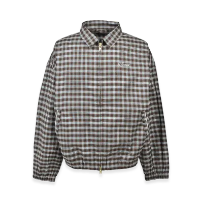 BREATH Script Logo Check Pipng Jacket "Brown"