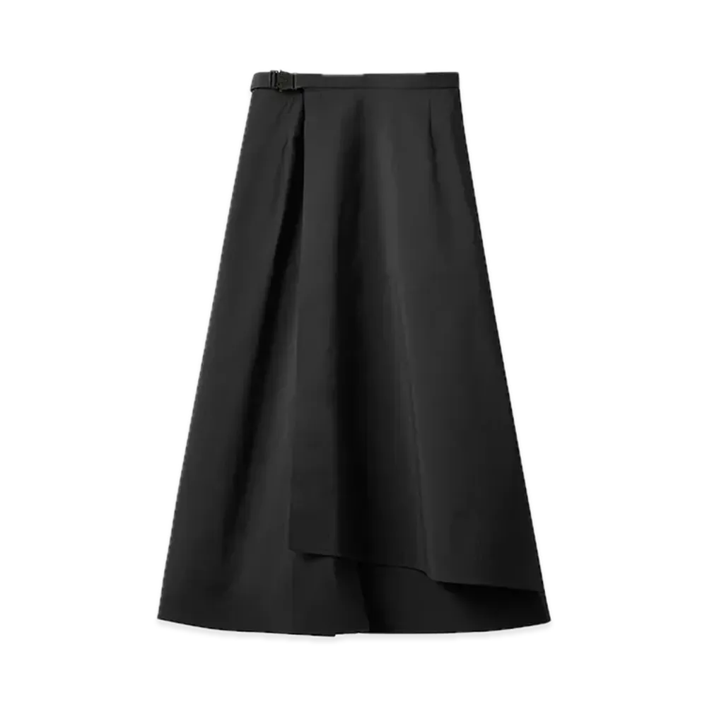 DESCENTE ALLTERRAIN Wool Mix Wrap Skirt "Black"
