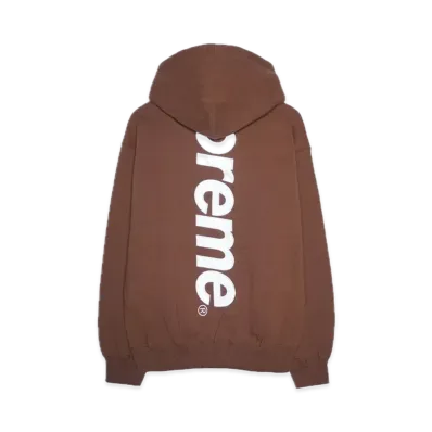 Supreme Satin Applique Hooded Sweatshirt "Brown" (24FW)