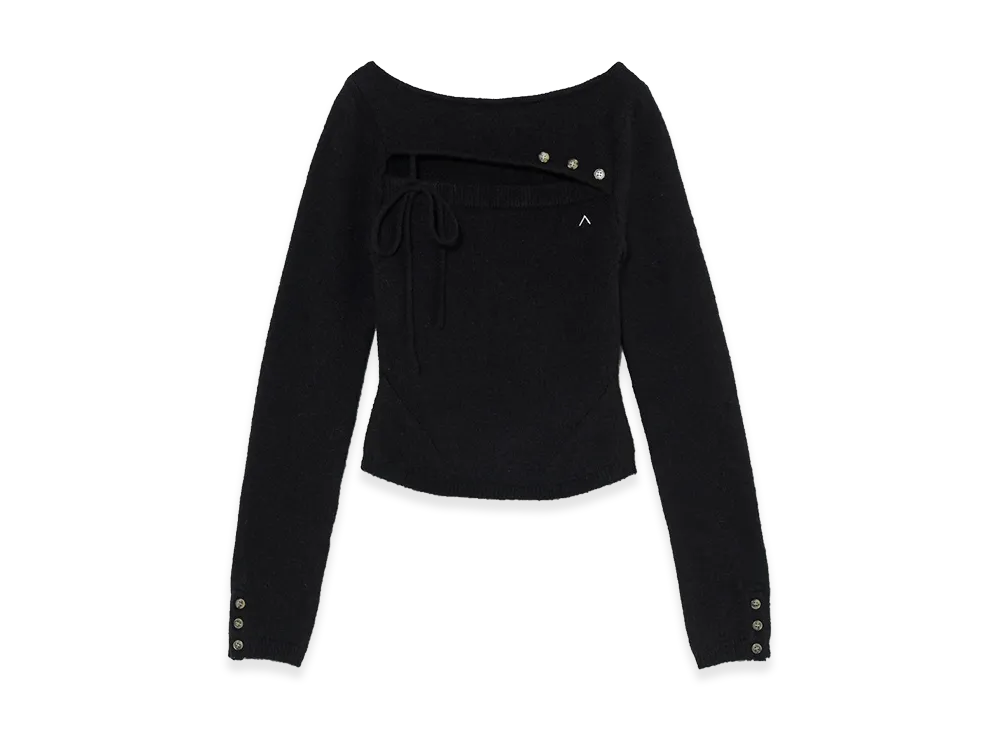ANDMARY Women's Nina Ribbon Tops "Black"
