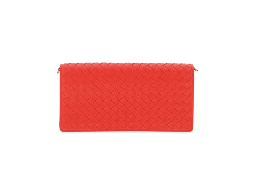 Bottega Veneta Lambskin Chain Bag "Red"