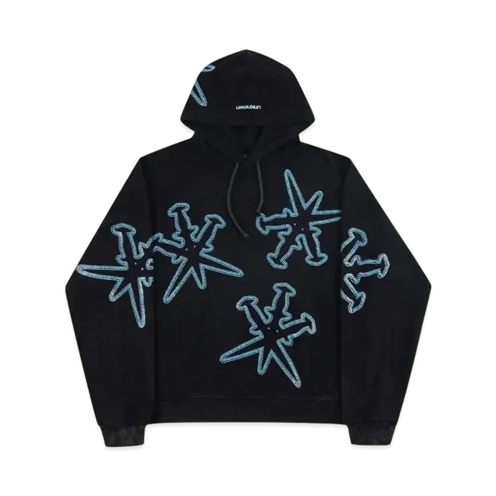 Unknown London Dagger Rhienstone Hodie "Black"