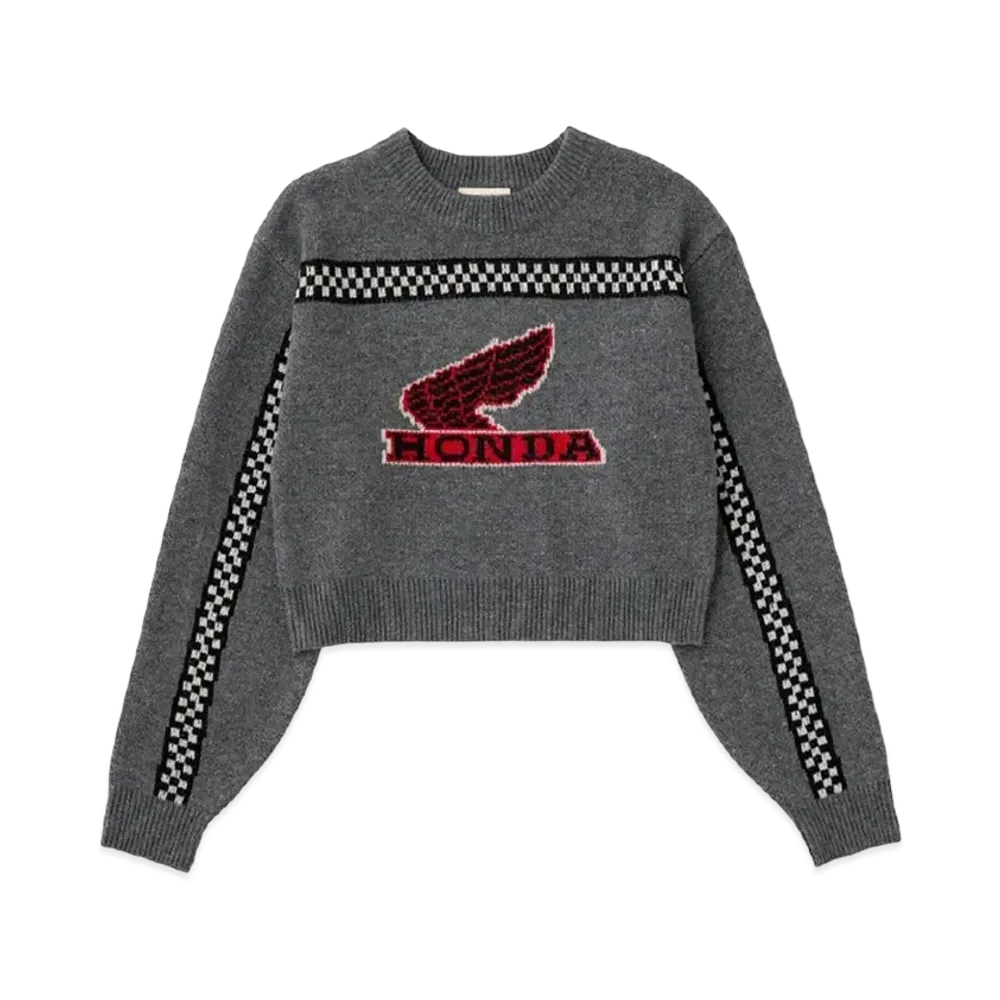 MOUSSY x HONDA HRC Jacquard Knit Top "Gray"