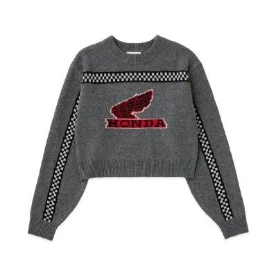 MOUSSY x HONDA HRC Jacquard Knit Top "Gray"