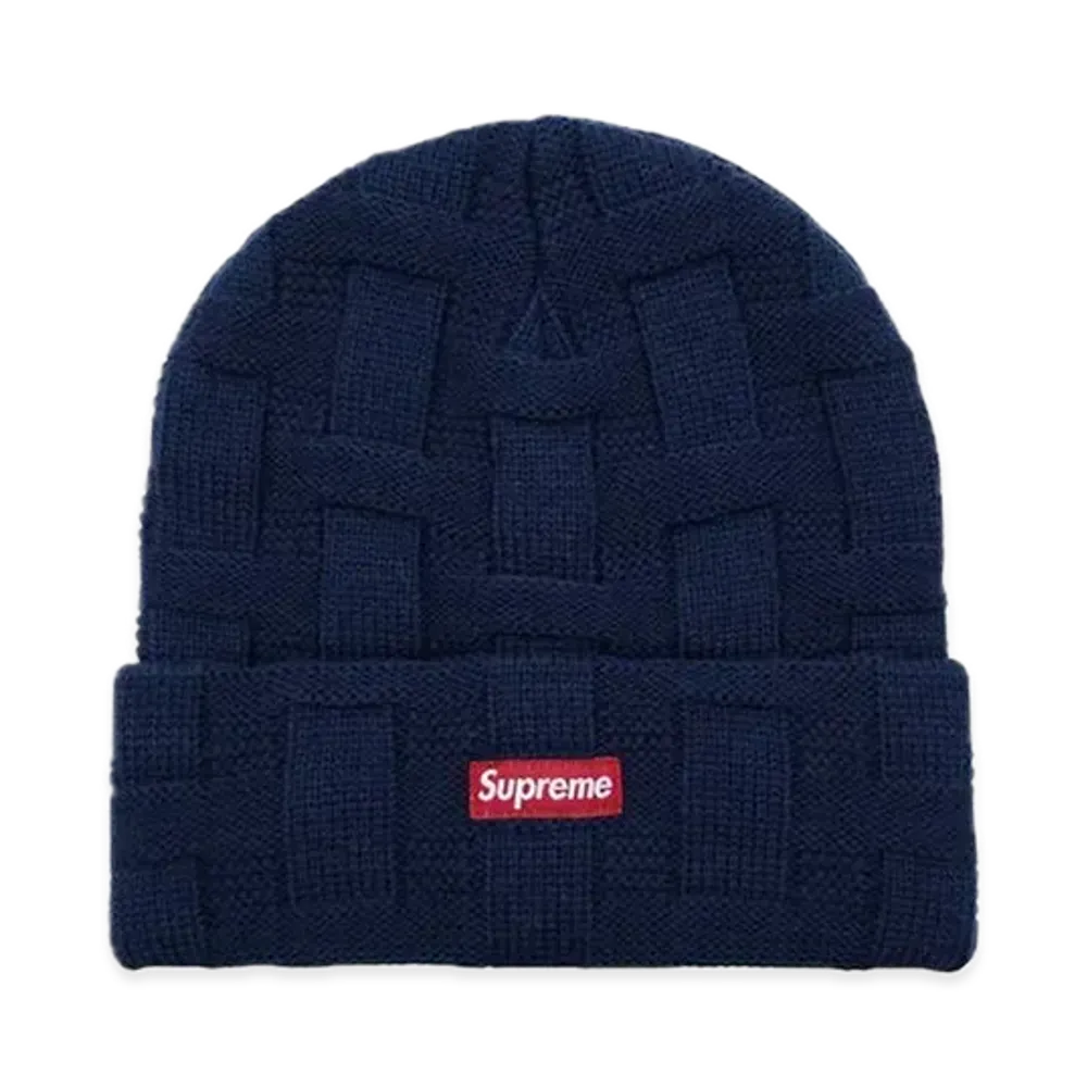 Supreme Basket Weave Beanie "Navy"
